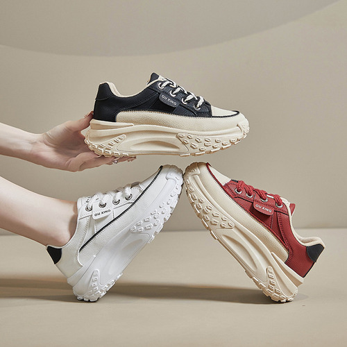 Zapatillas Deportivas Informales De Suela Gruesa Y