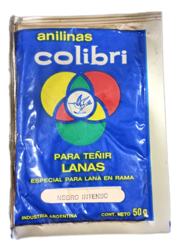 Anilina Para Teñir Lana En Rama 50grs Negro Intenso