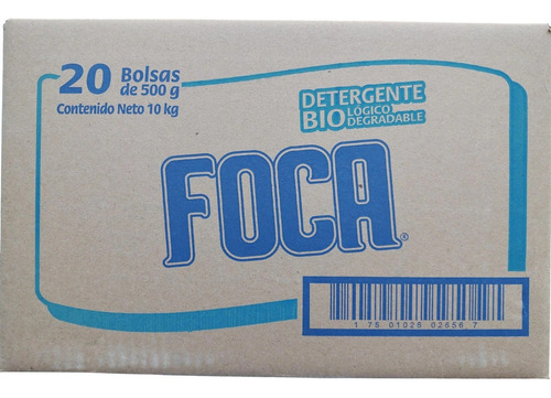 Foca Detergente En Polvo Caja Con 20 Bolsas De 500 G
