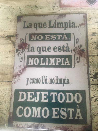 Cartel Chapa Tipo Antiguo Vintage Barbacoa Parrillero 30x20