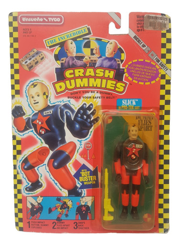 Figura De Acción Ensueño Tyco Crash Dummies Slick 1992 Rara