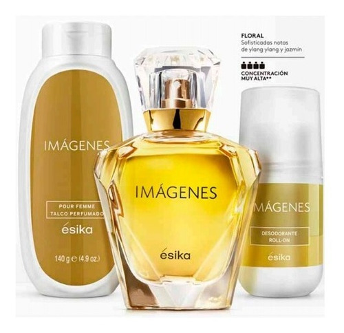 Perfume Imágenes + Talco  + Desodorante Roll On Esika 