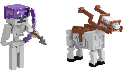 Boneco Minecraft Batalha Do Cavaleiro Esqueleto - Mattel