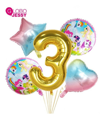 Globo De Little Pony Con Numero 