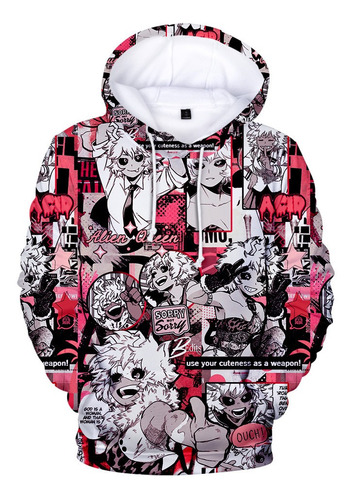 My Hero Academia Ashido Mina Sudadera Con Capucha