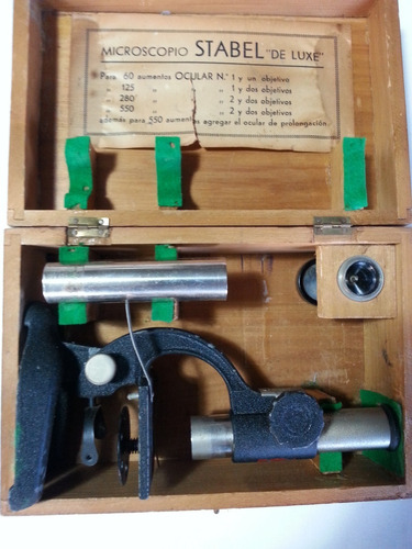 Antiguo Microscopio Stabel De Luxe