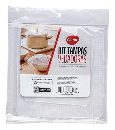 Kit 4 Tampas Vedadoras De Silicone Flexível Multiuso