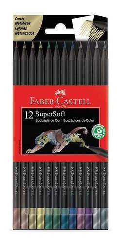 Ecolápis Supersoft 12 colores metalizados Faber-castell Full