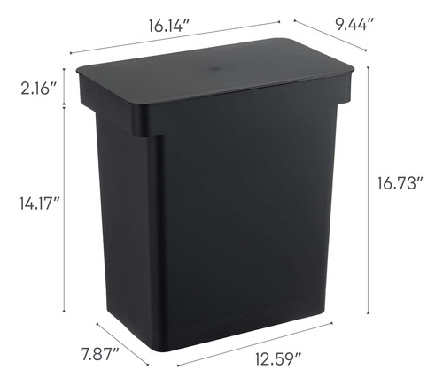 Home - Cubo De Basura Con Ruedas De 6.5 Galones, Doble Compa