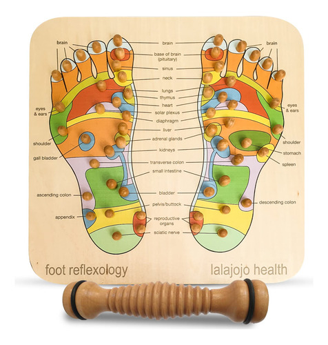 Rodillo De Pie Masajeador Y Tabla De Reflexologia Con Tabla 