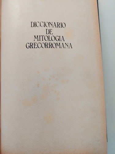 Diccionario De Mitología Grecorromana 