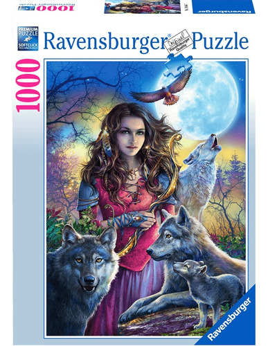 Rompecabezas Ravensburger 1000 Pzas Mujer Con Lobos