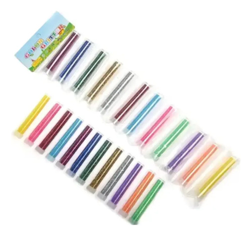 Set 12 Colores Pigmentos Glitter En Tubo