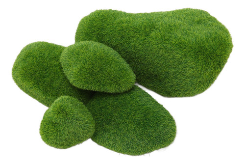 Piedras Verdes Cubiertas De Musgo, Rocas Artificiales Decora