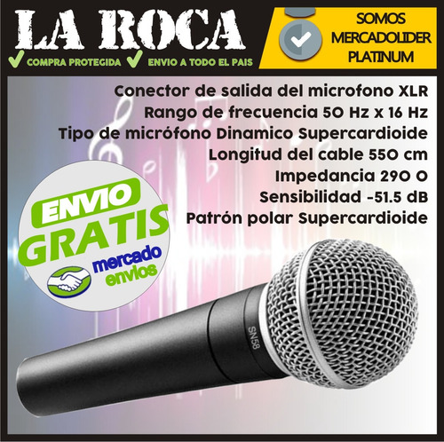 Imagen 4 de 10 de Kit 3 Microfono Parquer Sn58b Profesional Funda Cable Envio