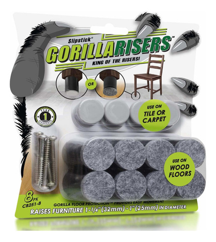 Gorillarisers Cb2518 Elevadores Para Muebles Con Tornil...