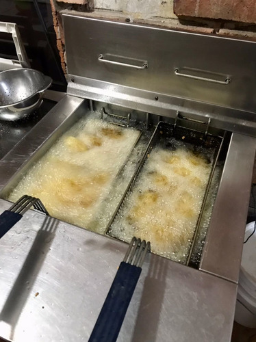 Imagen 3 de 3 de Freidora Electrica Doble Cesta Agua Y Aceite 100% Acero Ino