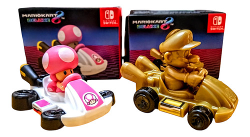 Set 2 Figuras Mario Dorado Y Toadette Mcdonalds 2024 (Usado)