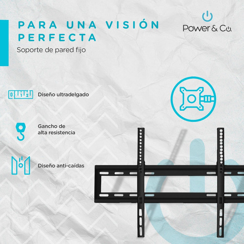 Imagen 4 de 7 de Soporte De Tv De Inclinación Power & Co, Soporte Fijo