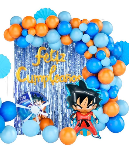 Kit Globos Tematica Goku Globos Fiesta De Cumpleaños 