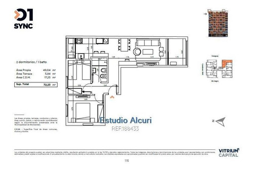 Imagen 13 de 13 de Venta 2 Dormitorios Proyecto En Obra 1er Piso Cw188433