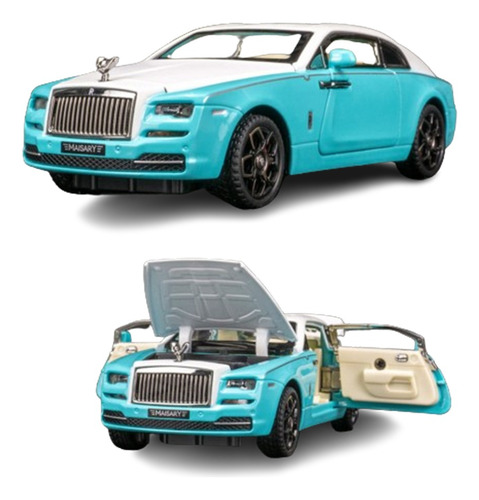 Rolls Royce Wraith Miniatura Metal Coche Con Base Exposi [u]