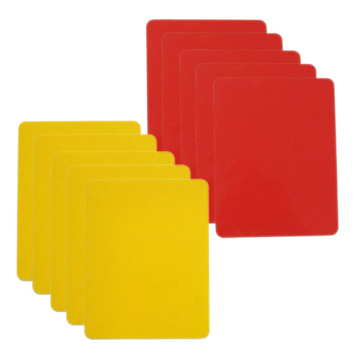 Toyvian Juego De 10 Cartas De Arbitro, Color Rojo Y Amarillo