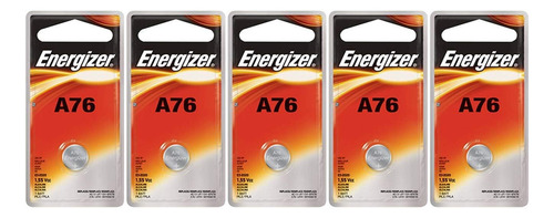 5 Energizer A76 Lr44 1.55v Button Cell Alkaline Batteri...