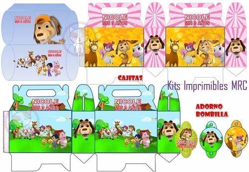 Kit Imprimible Perro Chocolo Candy Bar Coronitas Cajitas Y +