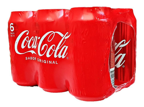 6 Pack Refresco Coca Cola Lata De 355 Ml Lata Paquete 