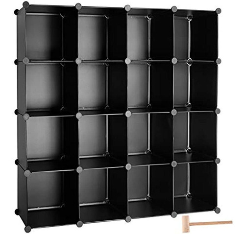 Tumucute Cube Storage Organizer, 16-cube Diy Plastic Closet 