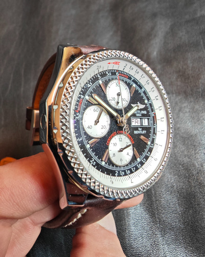 Breitling Continental Gt Marrón Plateado Negro