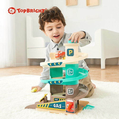 Pista Tobogan Lanzar Carritos Dubai Deluxe Garage Topbright Color Multicolor