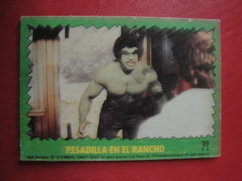 Figuritas El Increible Hulk Año 1979 Nº 39