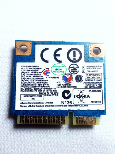Atheros Ar5b95 Ba92-07233a Wireless Wifi Mini Pcie