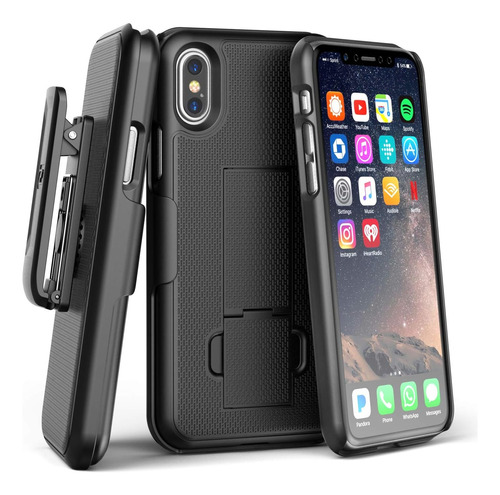 Funda Encased Para Apple iPhone XS Max Con Clip De Sujecion