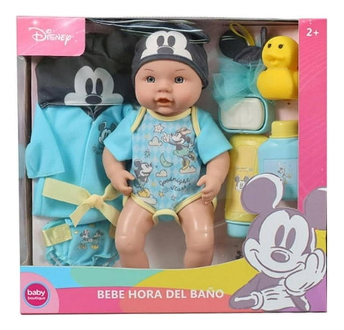 Bebe Disney Mickey Con Accesorios De Baño