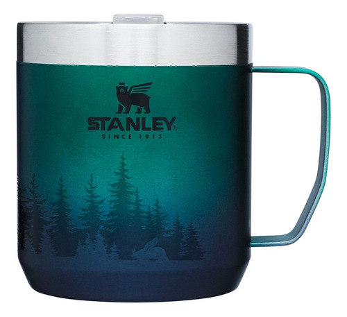 Taza Vaso Térmico Stanley Camp Mug Con Tapa 354ml - Green Color Verde taza, vaso