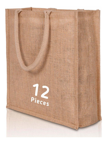 Estalon 12 Bolsa Yute Asa Algodon Suave Interior Laminado