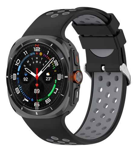 Negro Y Gris - Para Samsung Galaxy Watch7 Ultra 47 Mm, Bicol