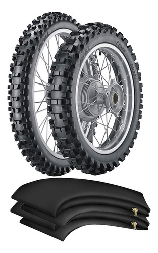 Kit Pneu 275-18 + 90/90-18 Cr300 Vipal + Camara