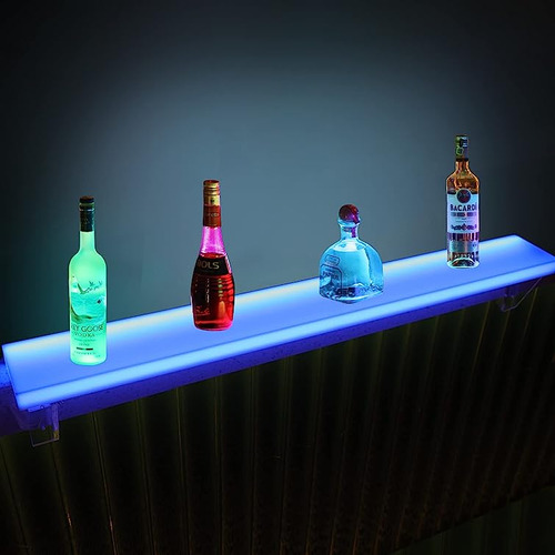 Estante Botellas Licor Con Luz Led 32 Pulgadas Con Control R