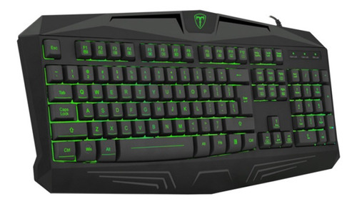 Teclado Gamer T-dagger Minesweeping Membrane T-TGK103 Color del teclado: negro Idioma: portugués brasileño