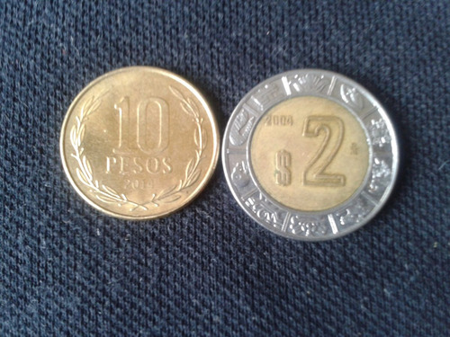 Moneda Mexico 2 Nuevos Pesos 2004 Bimetalica Ca04