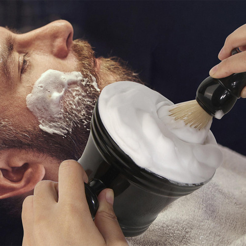 Kit De Tigela De Sabonete De Barbear Com 3 Peças Para Creme