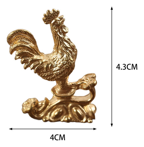 3 Estatuilla De Pollo, Escultura De Gallo, Adorno De Oro