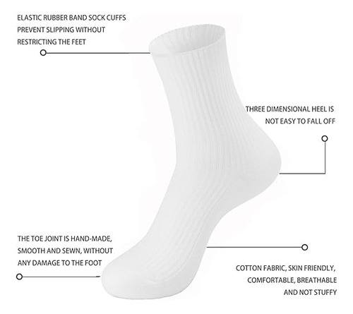 10 Pares Calcetines De Mujer, Calcetines De Algodón Tobillo