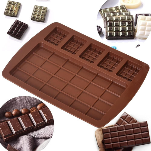Molde Silicona Barras De Chocolate Minis - Repostería Dulces Color Sorpresa