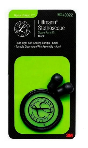 Kit De Repuesto Color Negro Para Littmann Classic