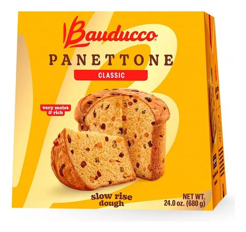 Panettone Clásico Pastel Navideño Húmedo 680 Gramos
